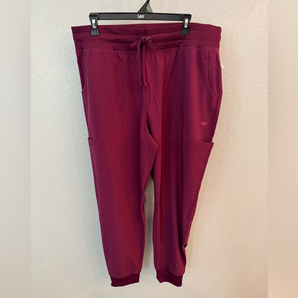 Dickies Wine Red Medical Scrub Joggers